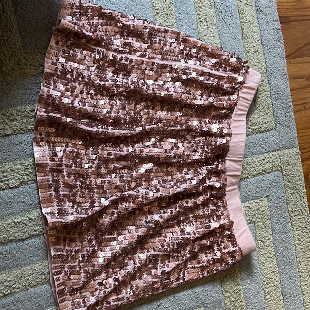 Crew cuts rose gold sequin skirt